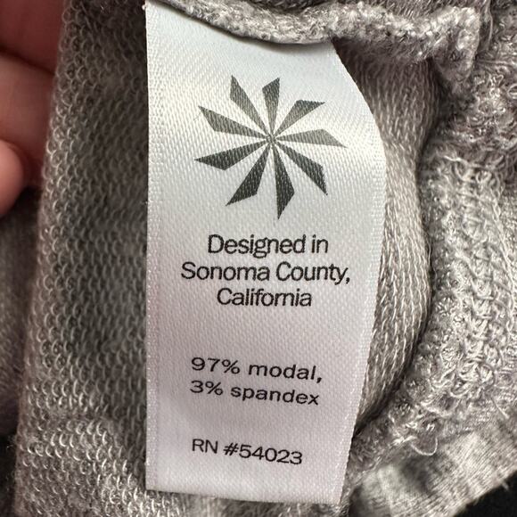 Athleta Criss Cross Pullover Sweatshirt Top Light Gray Stretchy Modal 489051 - Picture 6 of 7